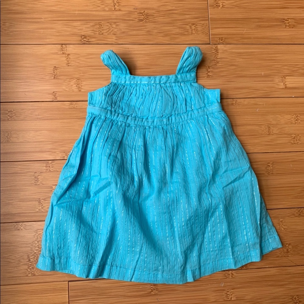 𝅺Old Navy Baby girls’ aqua dress sz 3-6 months NWT